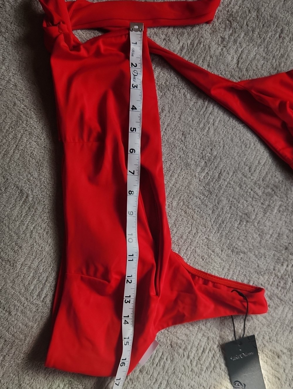 Red Summer, Vacation,  Sexy, Asymmetric Cut-Out One Shoulder,  Piece Swimsuit - Picture 6 of 6